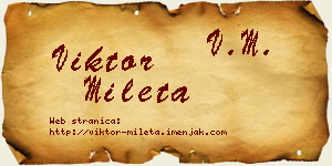 Viktor Mileta vizit kartica